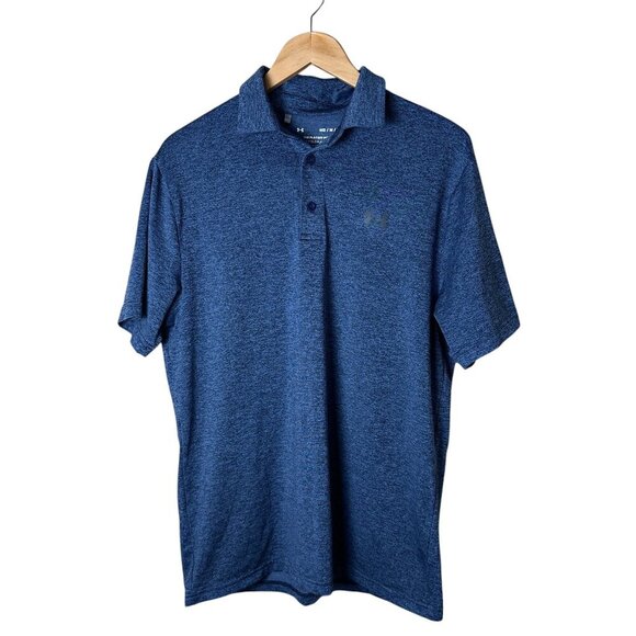 UNDER ARMOUR The Playoff Polo Loose Fit Blue Grey Size Medium - Picture 1 of 7
